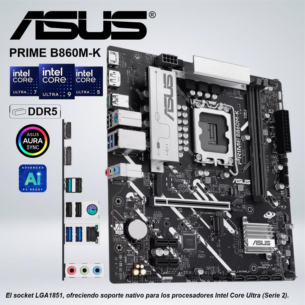 PLACA ASUS PRIME B860M-K DDR5 SOCKET LGA1851
