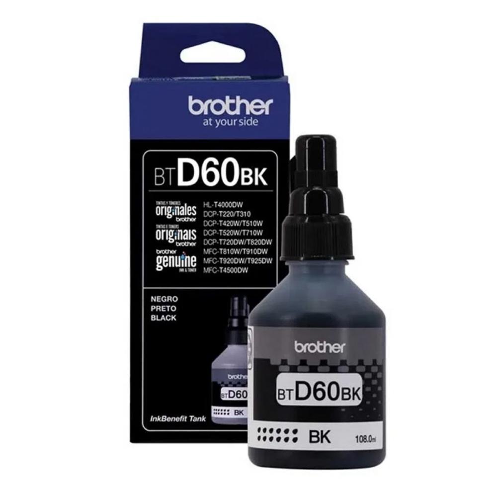 Botella de Tinta Brother BTD-60BK Negro 108ml para InkBenefit Tank DCP-T310/T510W/T710W