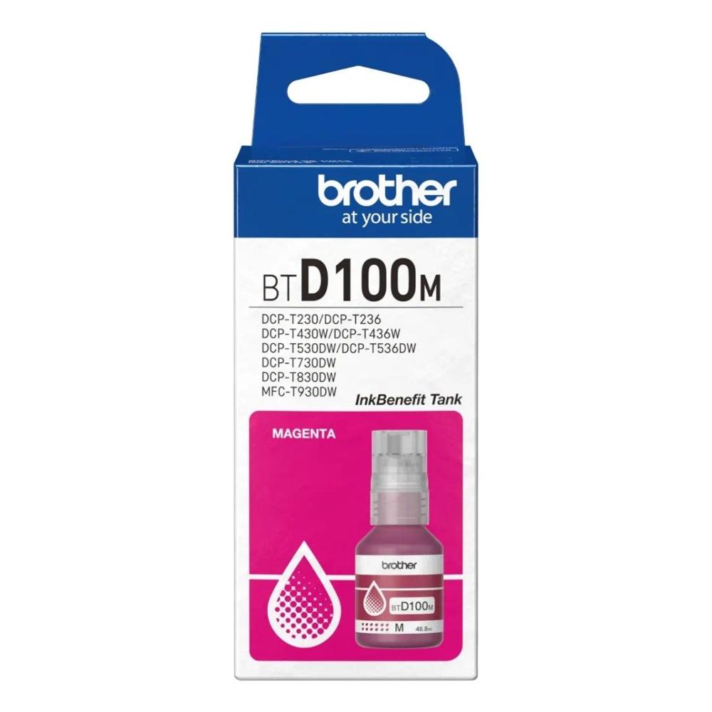 Botella de Tinta Brother BTD100M Magenta 48.8ml para InkBenefit Tank DCP-T230/T430W/T436W
