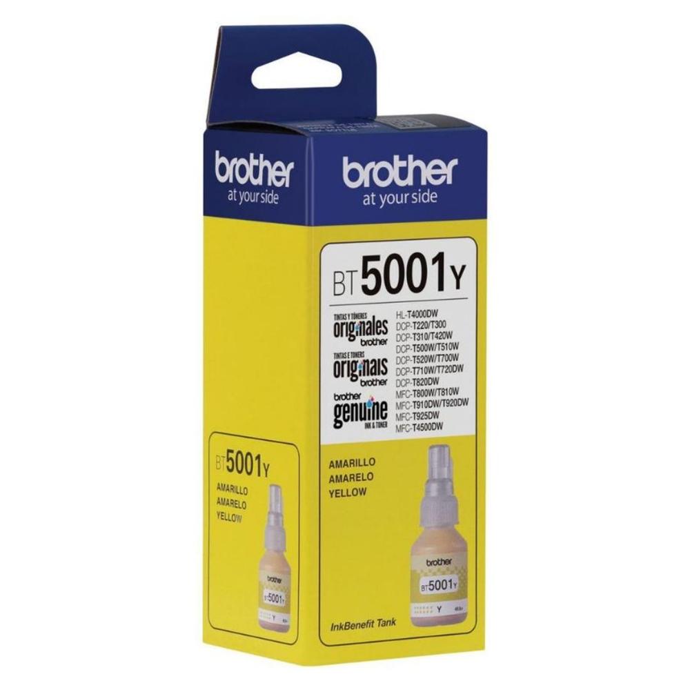 Botella de Tinta Brother BT5001Y Amarillo 41.8ml para InkBenefit Tank DCP-T300/T500W/T700W
