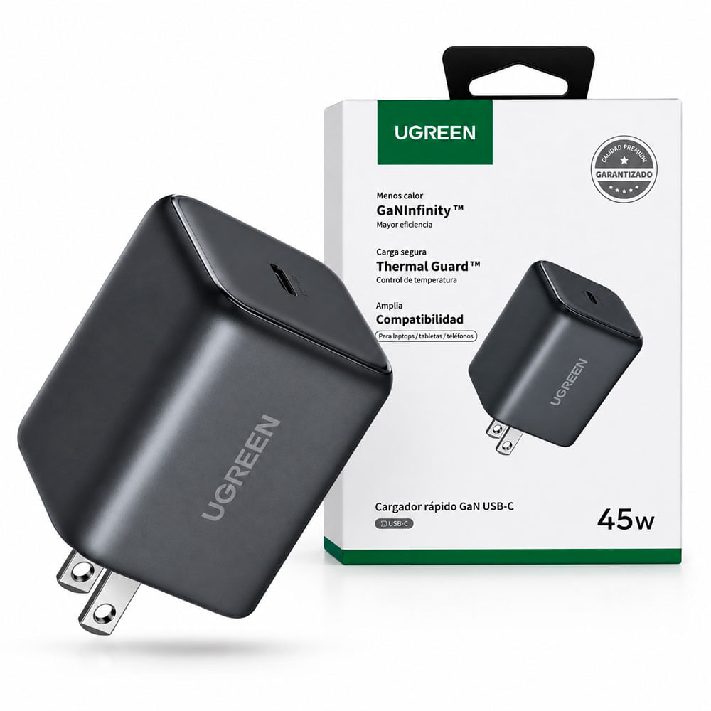 UGREEN X524 Cargador de Pared 45W USB-C GaN Carga Rápida