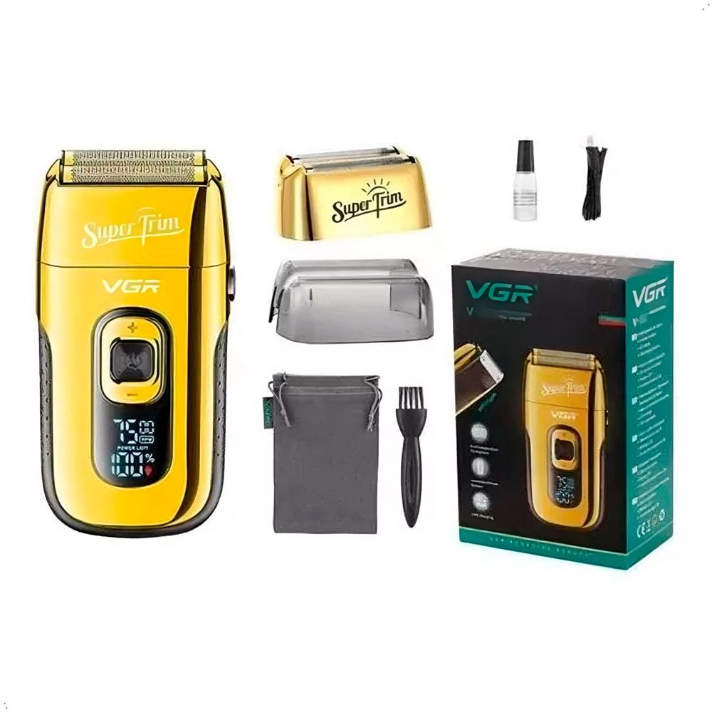 Máquina Afeitar Shaver VGR V-332 Dorado Recargable Profesional