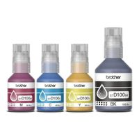 Kit Tintas Brother Originales BTD100 4 Colores Ultra Rendimiento DCP-T230/T430W/T436W