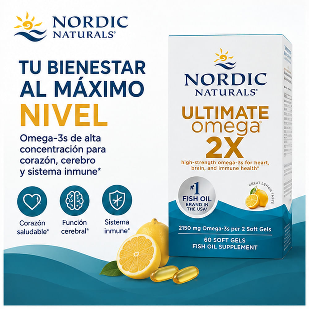 NORDIC NATURALS ULTIMATE OMEGA 2X OMEGA 3 2150 MG 60 SOFT GELS