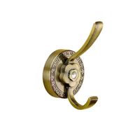 Set 3 Percheros Dorados Metálicos Ornamentados para Baño