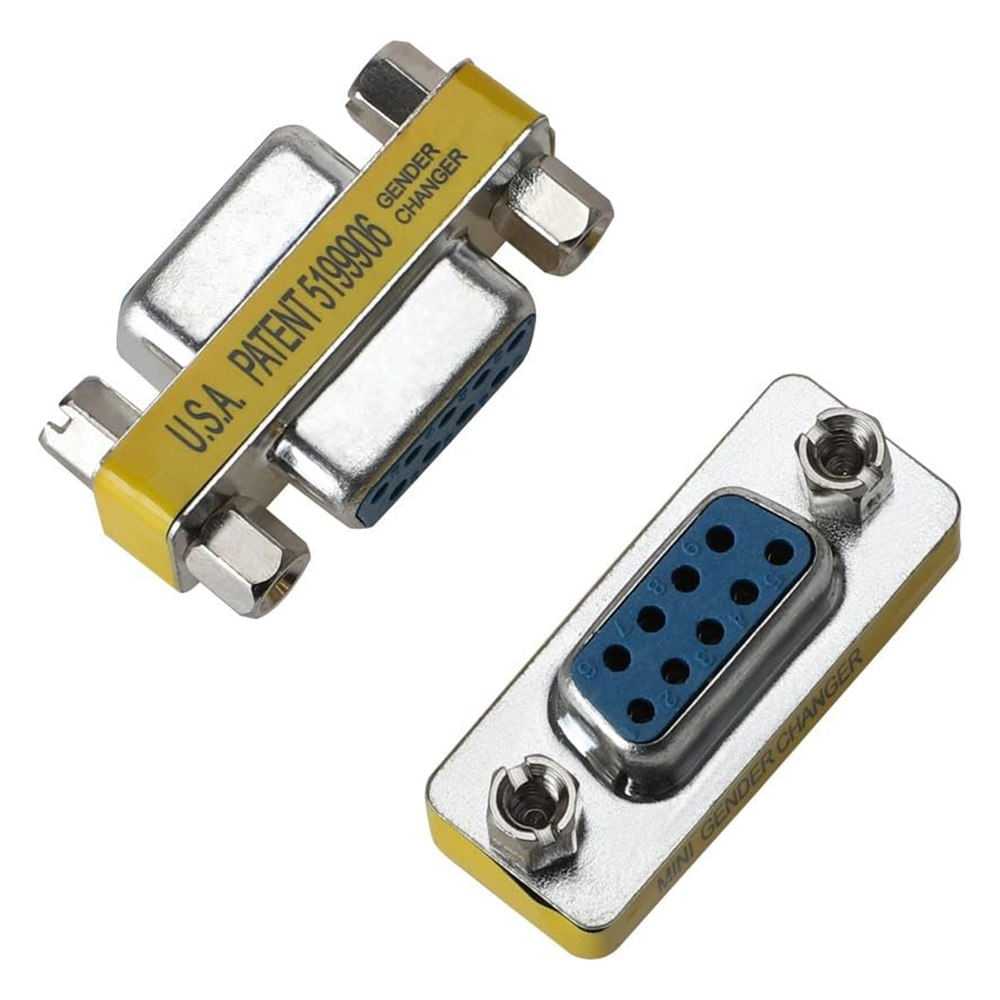 Adaptadores Mini de Género DB9 Hembra a Hembra 9 Pines RS232 - serial