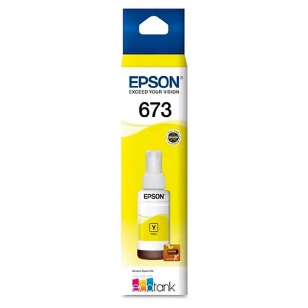 Botella de Tinta Epson T673 Amarillo 70ml para EcoTank L800/L805/L810/L850/L1800