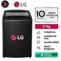 Lavadora LG 17Kg Smart Inverter Turbodrum WT17BOVTB Negro Onyx