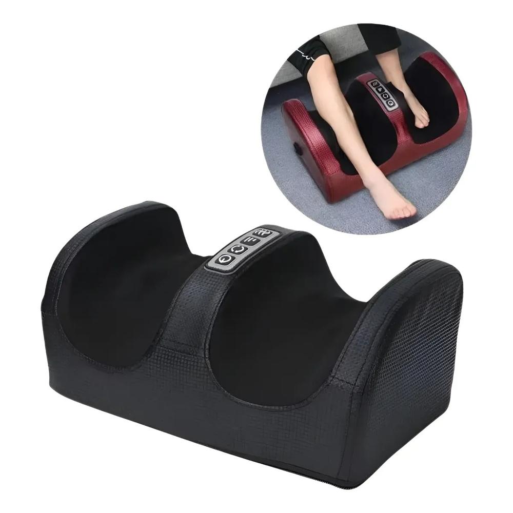 MASAJEADOR ELÉCTRICO PARA PIES Y PIERNAS CON TERMOTERAPIA NEGRO.