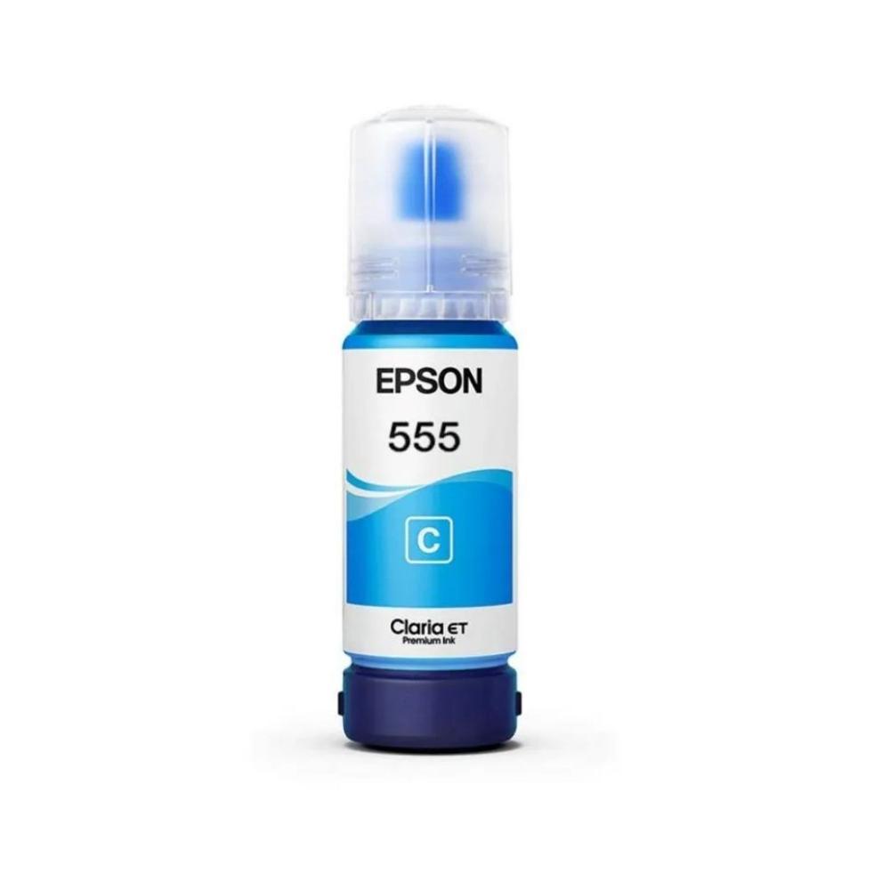Botella de Tinta Epson T555 Cyan 70ml para EcoTank L8160/L8180