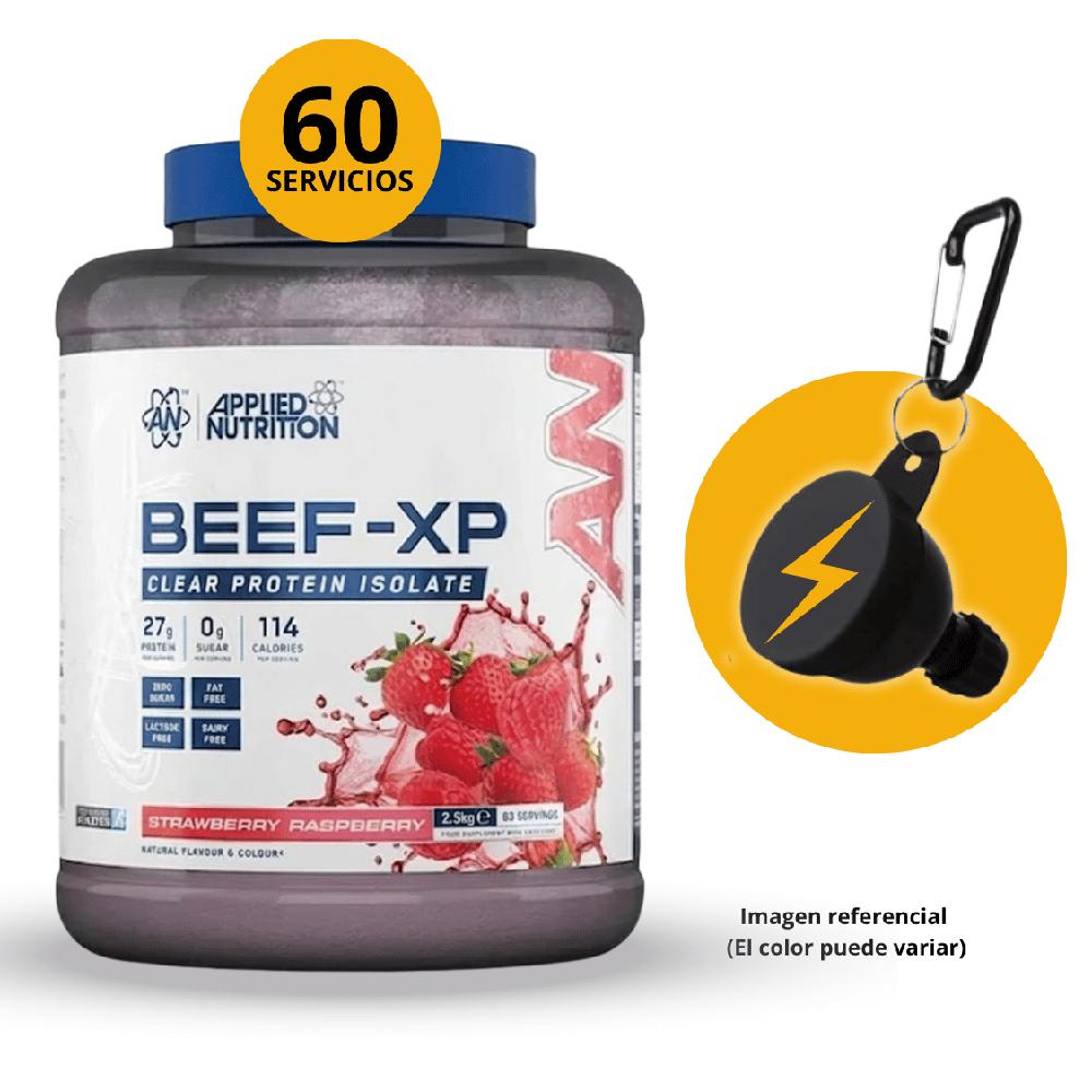 BEEF-XP 1.8KG BEEF PROTEIN SABOR STRAWBERRY ' RASPBERRY CON PORTASUPLES