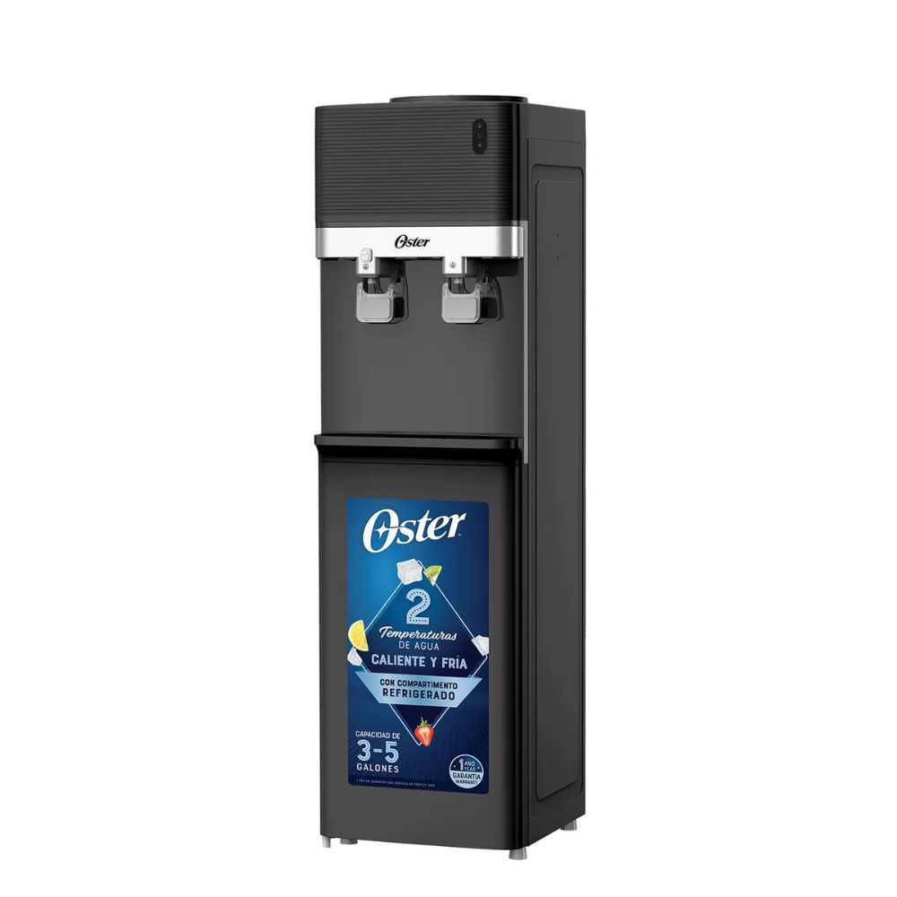 Dispensador de agua Oster OS-PWDA5502B fría y caliente con Compartimento Negro