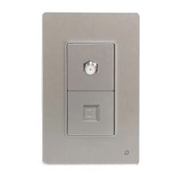 Toma Coaxial y RJ45 Cat.6 OP-AT-78PVSLV-CAT6 OPALUX