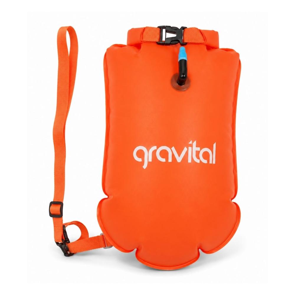 Boya y Bolsa Seca Gravital 15L Naranja