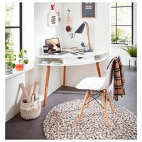 Escritorio Esquinero Vintage Luna Ventitas Home Blanco