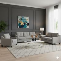 Juego de Sala Sam 3-2-1 Color Hueso