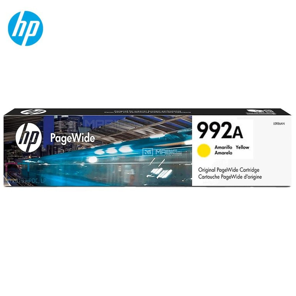 Cartucho de Tinta HP 992A Amarillo M0J83AL PageWide 772dw, 777z, 750dw Original