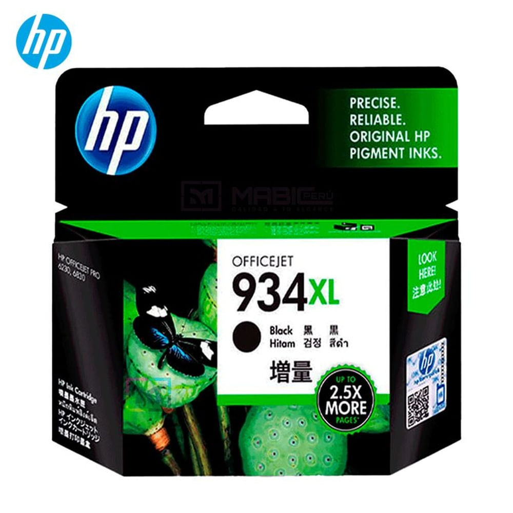Cartucho de Tinta HP 934XL Negro C2P23AL OfficeJet 6320, 6830 Original