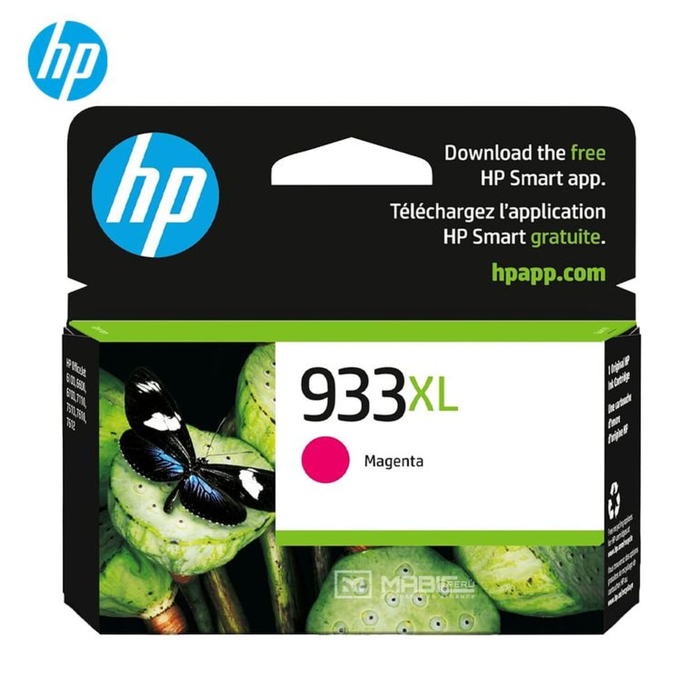 Cartucho de Tinta HP 933XL Magenta CN055AL OfficeJet 6700, 7710, 7610 Original