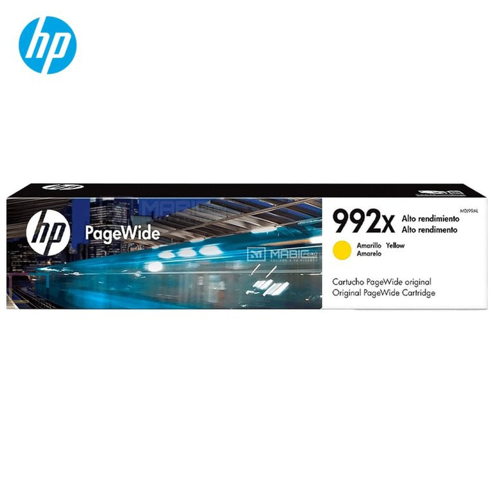 Cartucho de Tinta HP 992X Amarillo M0J99AL PageWide 772dw, 777z, 750dw Original