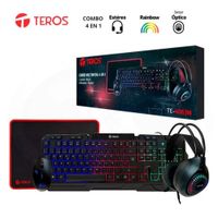 KIT 4 EN 1 TEROS TE-4063N TECLADO + MOUSE + AUDIFONO + PAD MOUSE