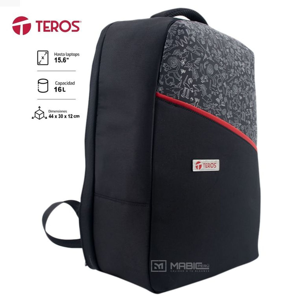 MOCHILA TEROS TE - ACS9024BR POLIESTER 16 NEGRO