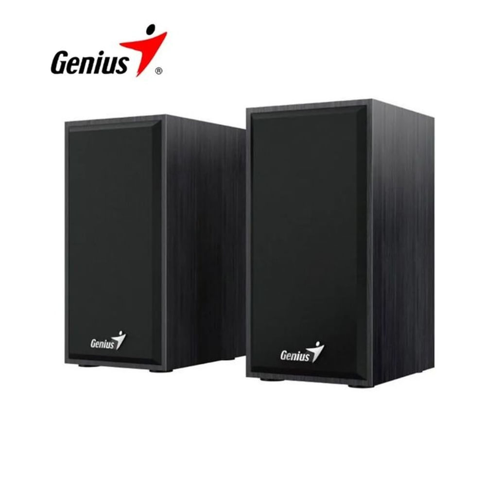 PARLANTE GENIUS SP-HF180 USB POWER 6W WOOD - NEGRO