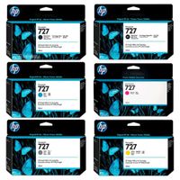 Kit Tinta HP 727 DesignJet T2500, T930 Original  - 130ml