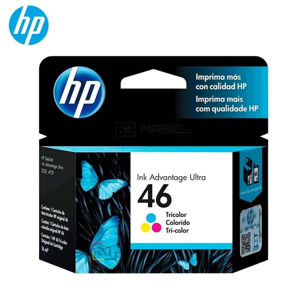 Cartucho de Tinta HP 46 Tricolor CZ638AL DeskJet 2529, 4729, 5739 Original
