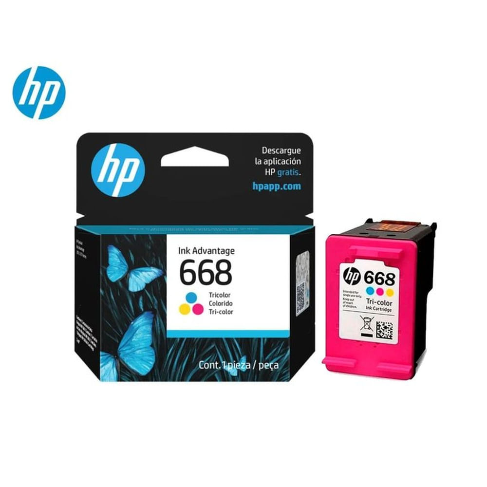 Cartucho de Tinta HP 668 Tricolor 7FP36VL DeskJet 4375, 2974, 2975 Original