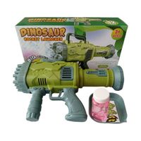 BURBUJERO BIG BUBBLE 32 HOLD DINOSAURIO PISTOLA BURBUJAS VERDE