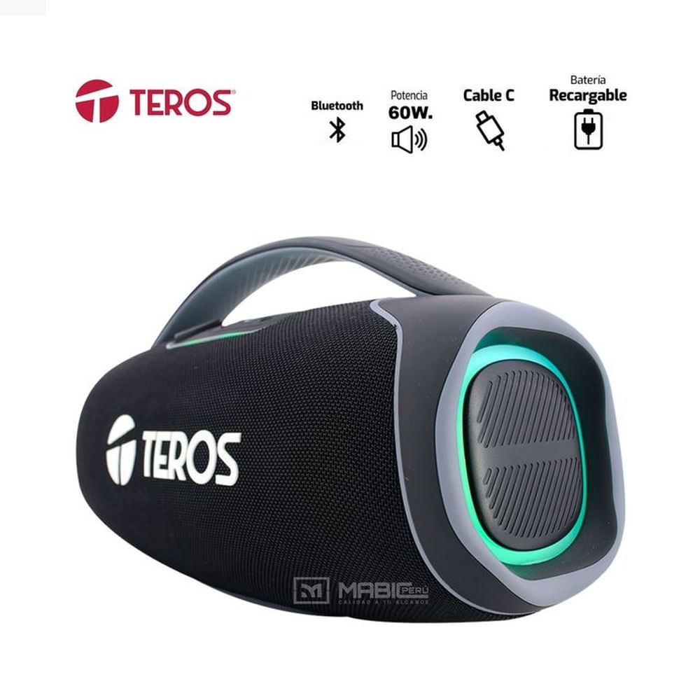 PARLANTE TEROS TE-6045N NEGRO 60 WATTS BLUETHOOTH - PORTATIL