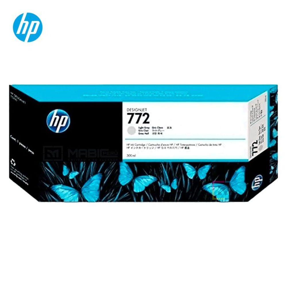 Cartucho de Tinta HP 772 Gris CN634A DesignJet Z5400, Z5200 Original - 300ml
