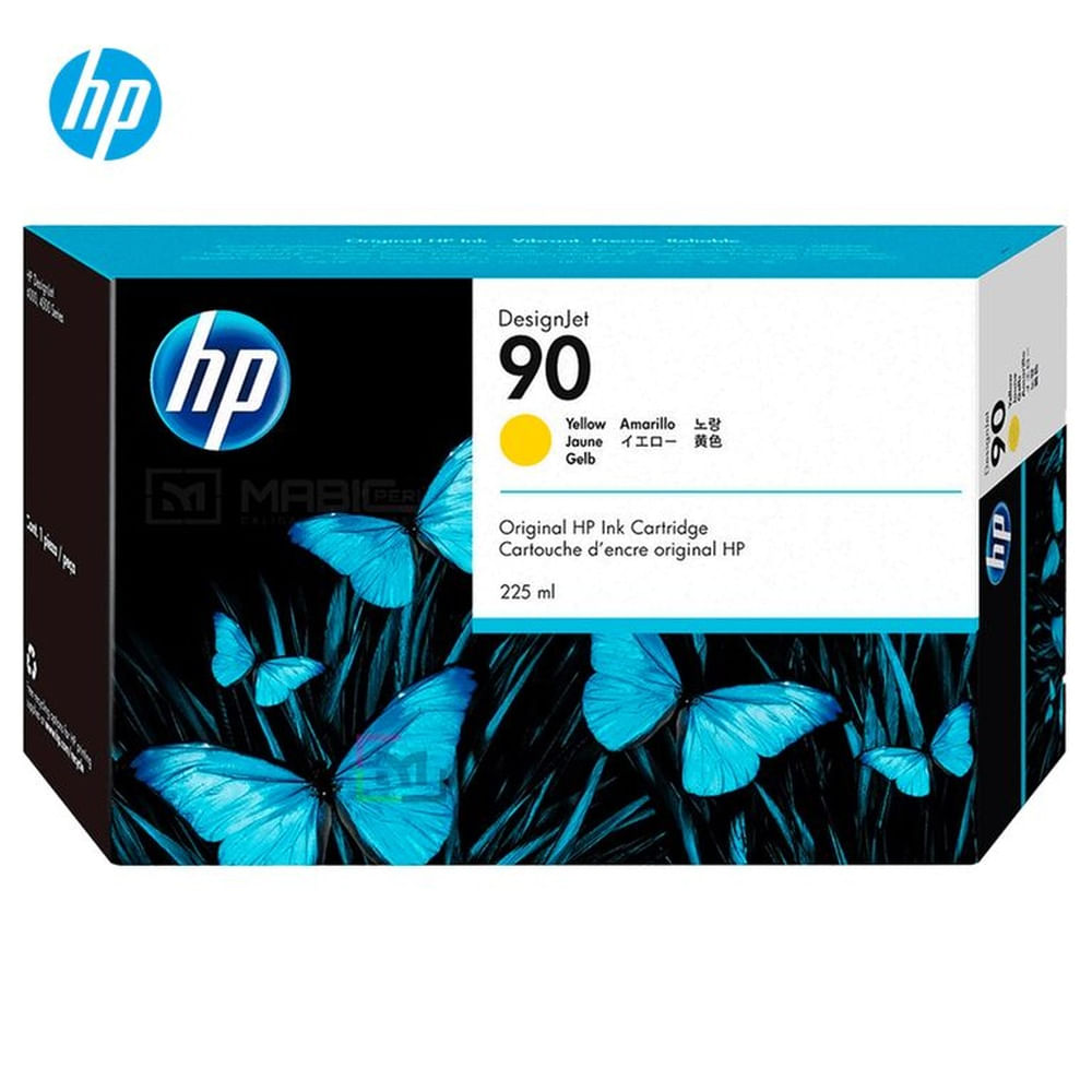 Cartucho de Tinta HP 90 Amarillo C5064A Designjet 4500, 4520 Original - 225ml