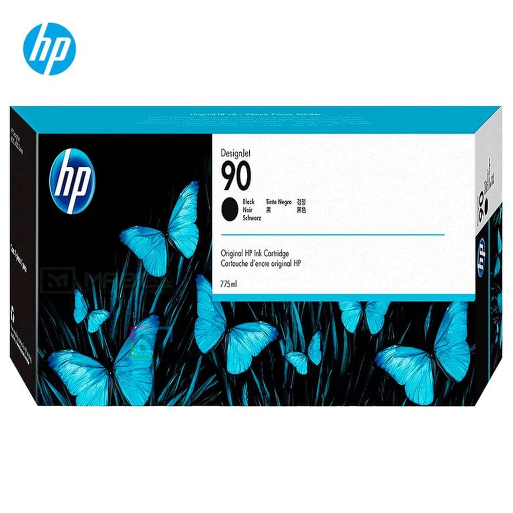 Cartucho de Tinta HP 90 Negro C5059A Designjet 4500, 4520 Original - 775ml