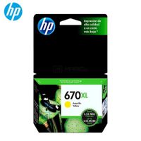 Cartucho de Tinta HP 670XL Amarillo CZ120AL Deskjet 3525, 4615, 4625, 5525 Original
