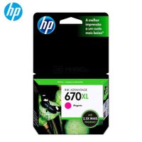 Cartucho de Tinta HP 670XL Magenta CZ119AL Deskjet 3525, 4615, 4625, 5525 Original