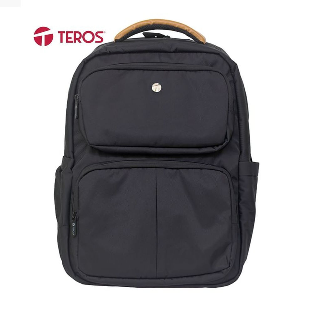 MOCHILA TEROS ELITE BLACK TE-9030BK PARA NOTEBOOKS HASTA 15.6 PULG