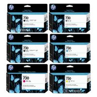 Pack 6 Tinta HP 730 DesignJet T1600, T2600, T1700 Original  - 130ml