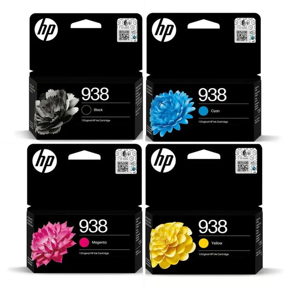 Pack Tinta HP 938 Negro Cian Magenta Amarillo OfficeJet 9130, 9730 Original