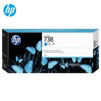 Cartucho de Tinta HP 738 Cian 676M6A DesignJet T850, T950 Original - 300ml