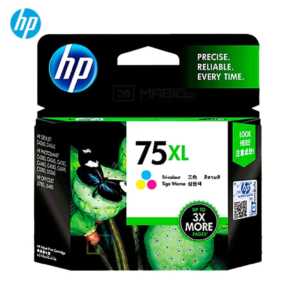 Cartucho de Tinta HP 75XL Tricolor CB338WL OfficeJet J5740, C4740 Original