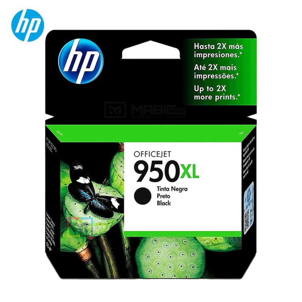 Cartucho de Tinta HP 950XL Negro CN045AL OfficeJet 8100, 8600. 8610 Original