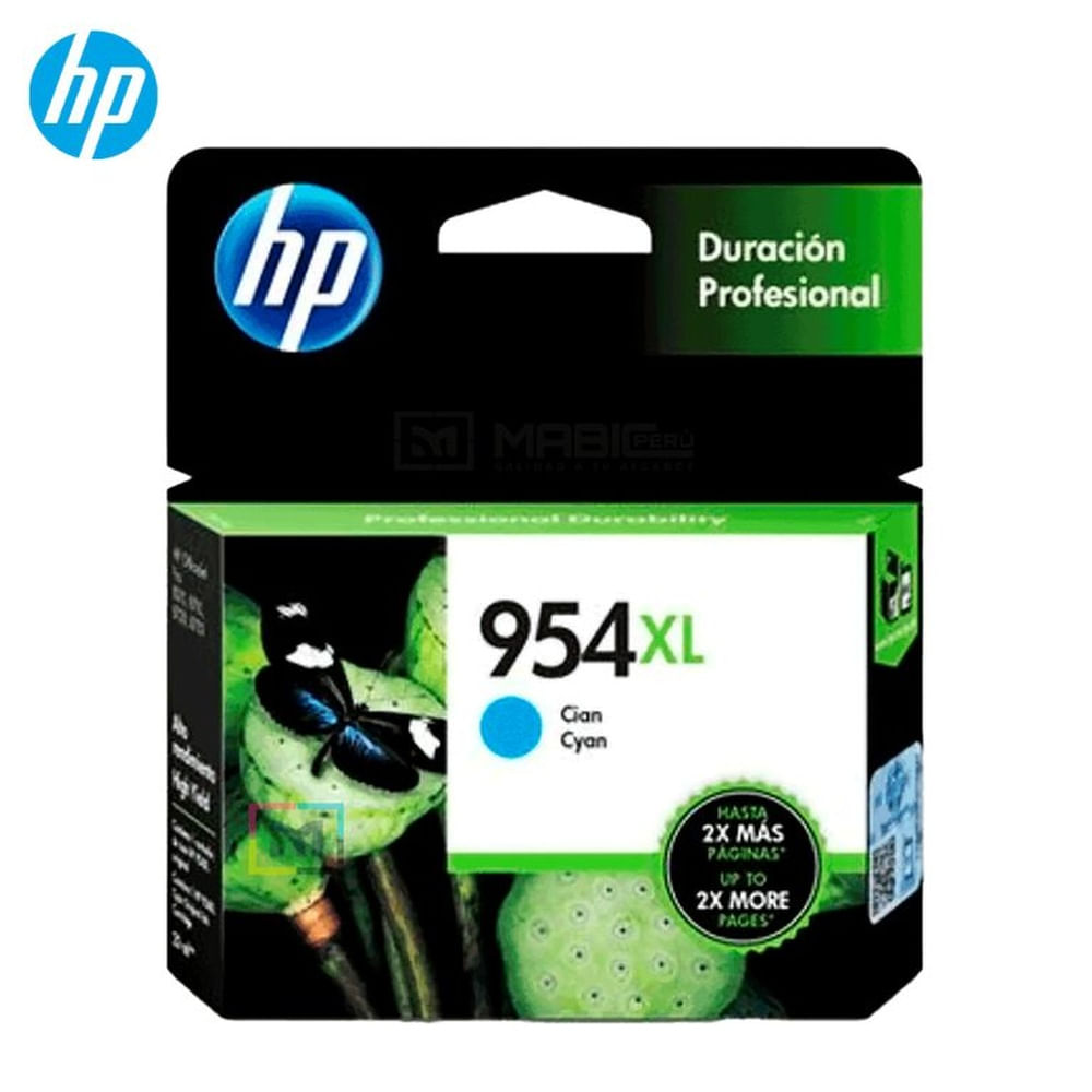 Cartucho de Tinta HP 954XL Cian L0S62AL OfficeJet 7740, 8210, 8730 Original