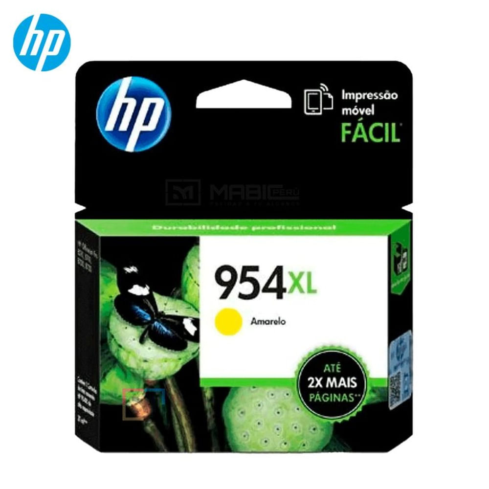 Cartucho de Tinta HP 954XL Amarillo L0S68AL OfficeJet 7740, 8210, 8730 Original