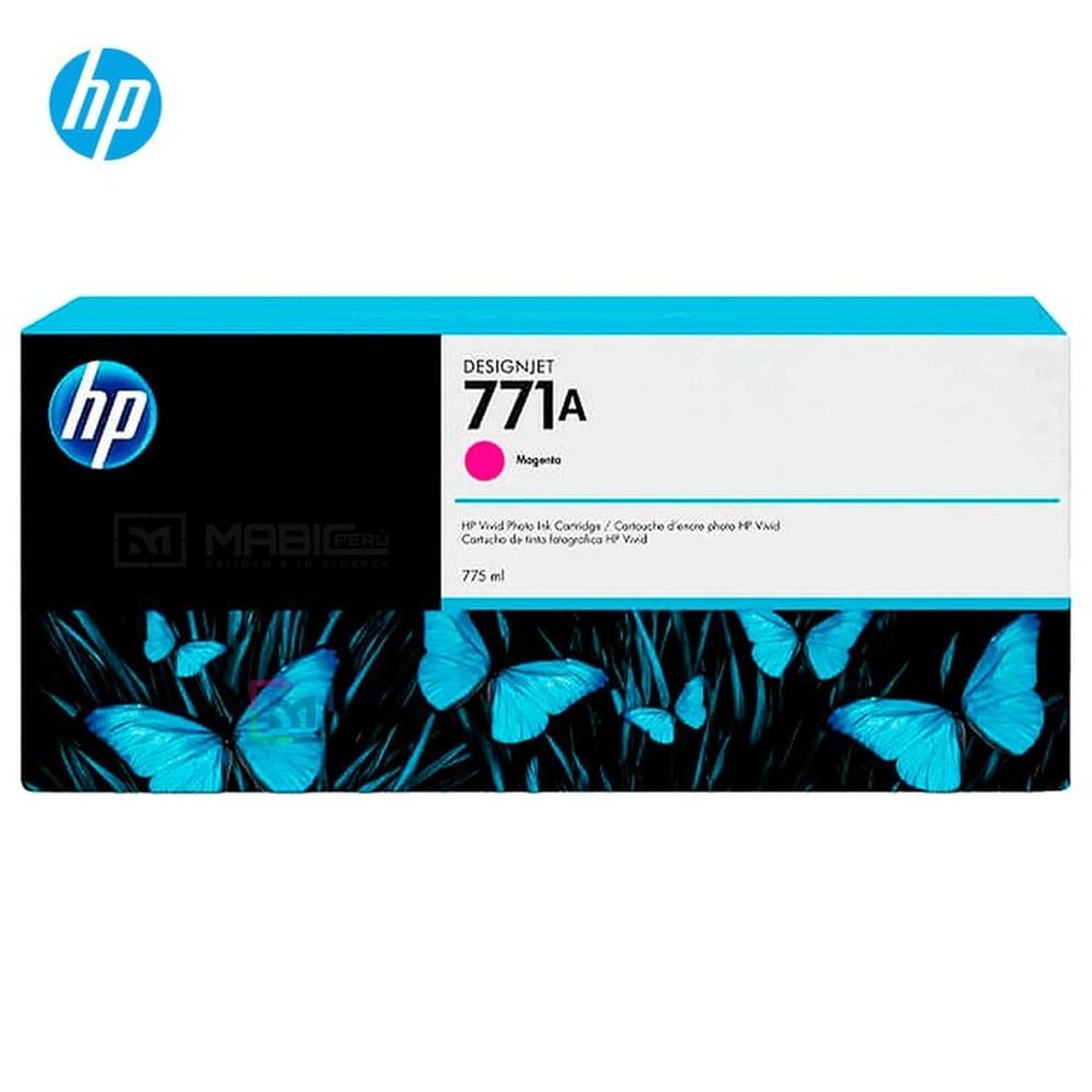 Cartucho de Tinta HP 771A Magenta B6Y17A Designjet Z6810, Z6200 Original - 775ml