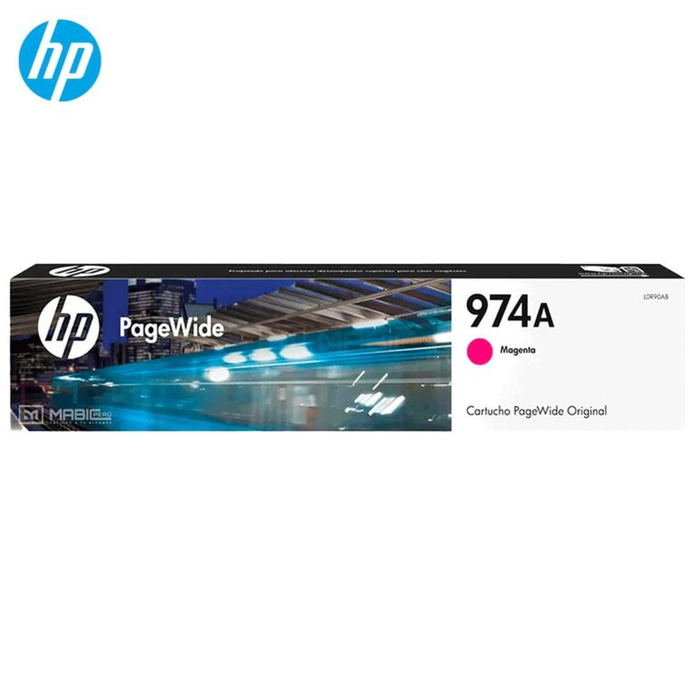 Cartucho de Tinta HP 974A Magenta L0R90AL PageWide 452, 477, 552, 577 Original