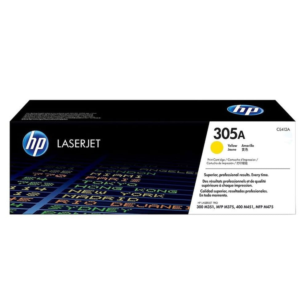 TONER HP 305A AMARILLO CE412A L.J.P 300, 400 ORIGINAL