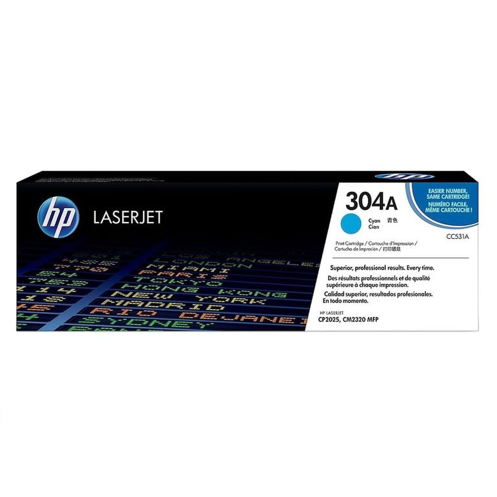 TONER HP 304A CIAN CC531A L.J. CP2025 ORIGINAL