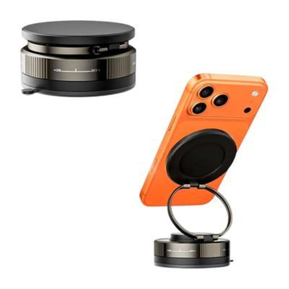 SOPORTE MAGNÉTICO PARA EL CELULAR, METÁLICO CON GIRO 360, ANTIDERRAPANTE